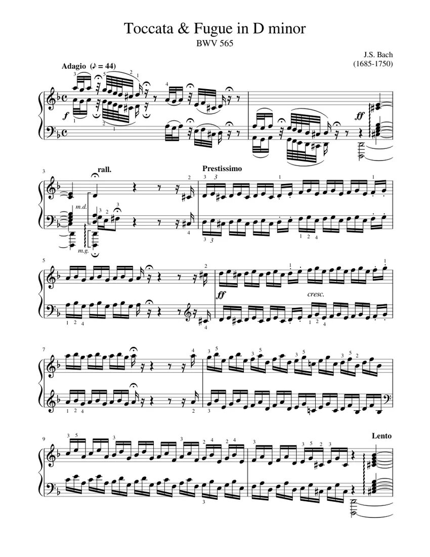 И. С. Бах. Токката и фуга Ре минор, BWV 565. Ноты для фортепиано Бах токката и фуга Ре минор BWV 565. Органная токката и фуга Ре минор Бах. Бах токката и фуга Ре минор фуга Ноты. Музыка бах токката