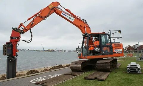 Аренда вибропогружателя на базе экскаватора в москве