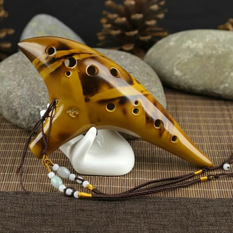 Горячая Распродажа 12 отверстий Ocarina керамический high C сосуд канавка Ocarin