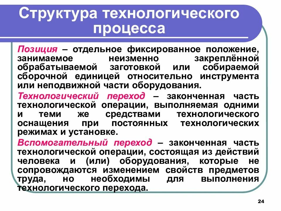 Позиция в технологическом процессе. Структура технологического процесса. Технологический переход. Структура техпроцесса.