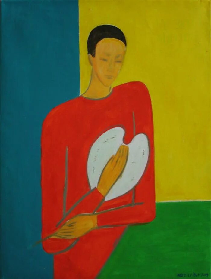 Художники 21-го века. Valentin Tanase - Romanian artist born 1954. "The Painter's Muse" - Oil on Canvas 70x100cm, 2015.