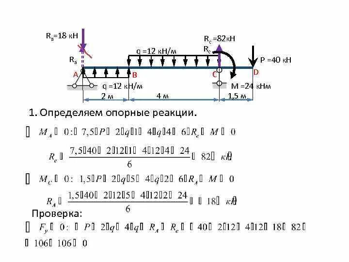Определить опорные реакции балки. Определить опорные реакции 2 опорных балок. Задачи на определение опорных реакций балки. Определение реакции опор.