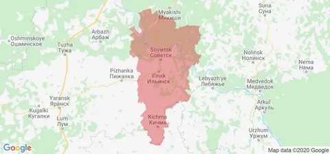 Кировская область на карте границы