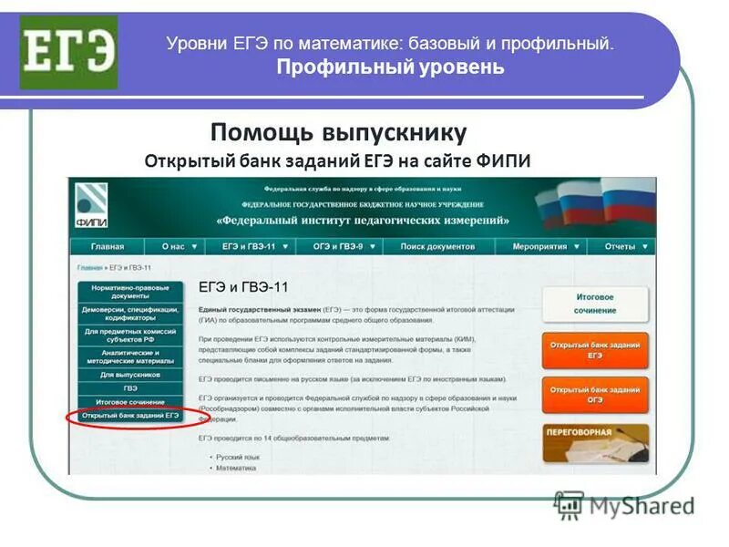 Банк фипи егэ математика база 2024 открытый