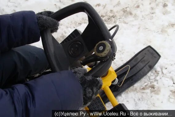 Как снять руль с детского снегоката Руль с пятаком на снегокат "Барс" купить с доставкой по выгодным ценам в интер