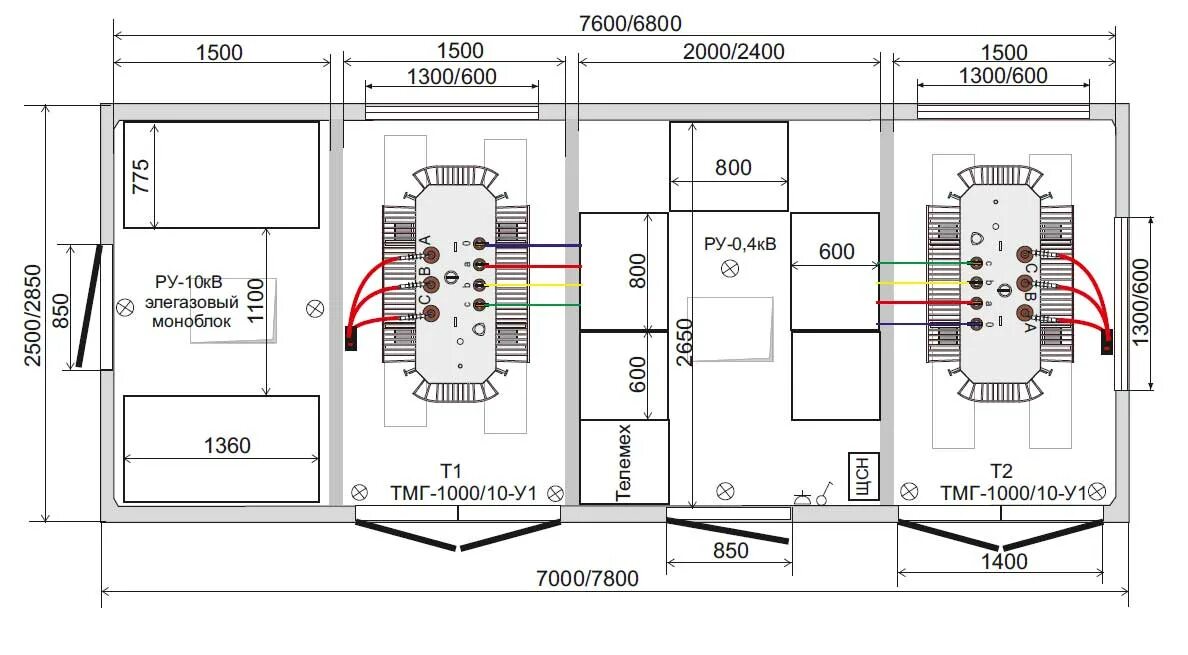 Трансформатор размещение. 2бктп 1000/10/0.4 типовой проект. БКТП 2 1000 КВА габариты. 2бктп 10/0,4 1600 габариты. 2бктп-630/10/0.4 типовой проект.