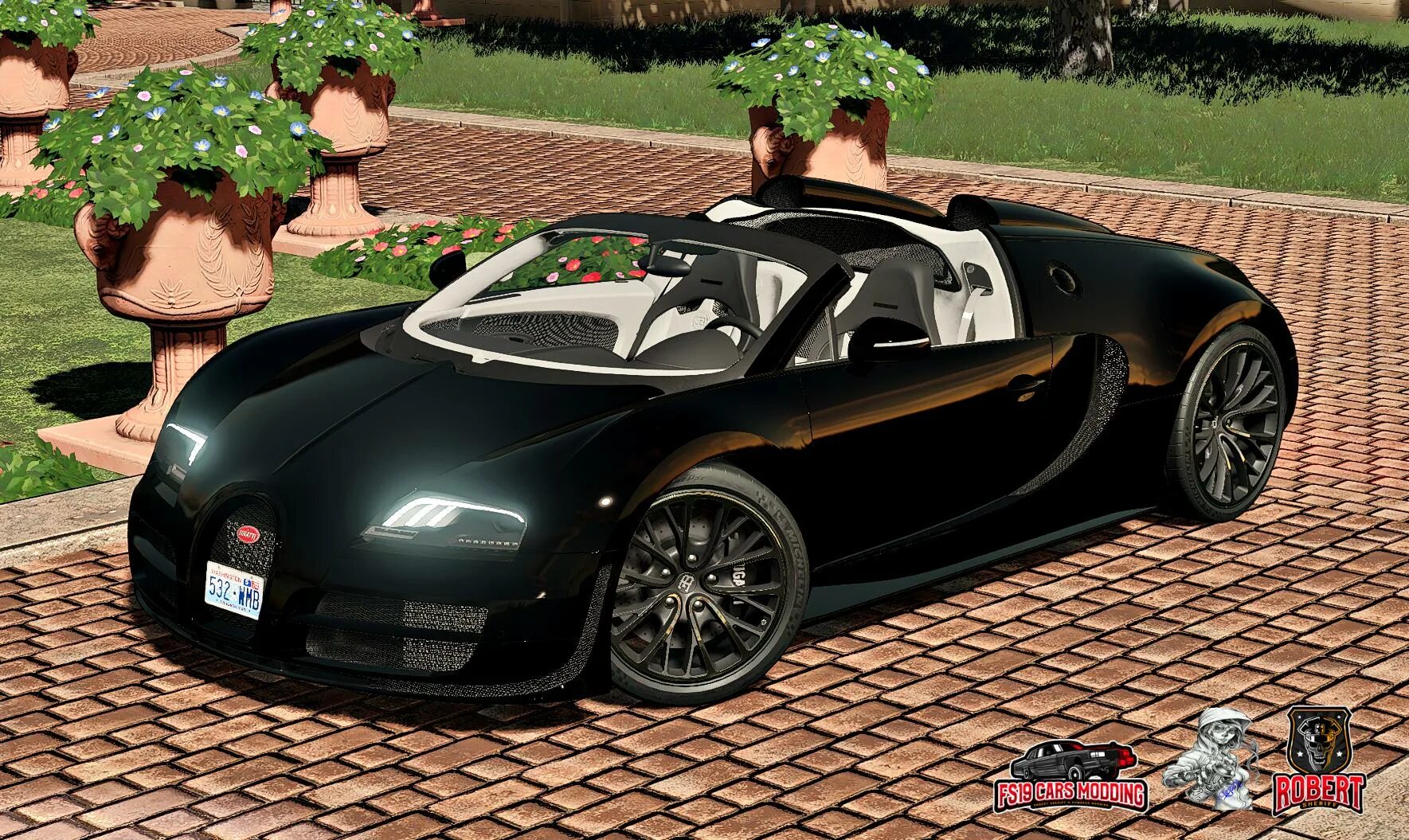 Bugatti Veyron Grand Sport Vitesse. ФС 19 Бугатти. Bugatti Veyron Grand Sport в Farming Simulator 19. Мод на Bugatti Veyron. Мод на bugatti