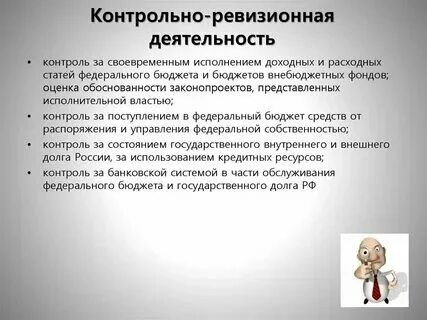 Контрольно ревизионные функции. Контрольно ревизионные функции
