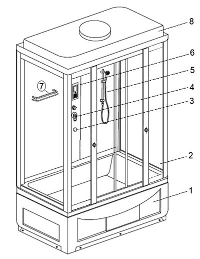 Части душевой кабины. Сборка душевой кабины EW 42300m. Схема душевой кабины 120х80. ВМ 8207 душевая кабина. Схема душевой кабины ВМ 8862.