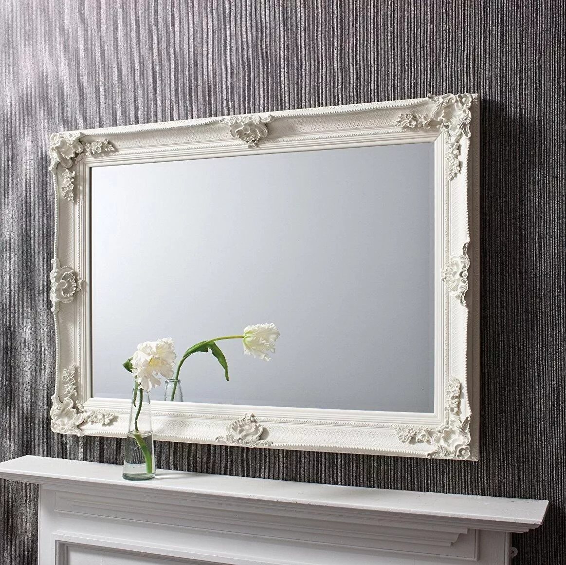 Зеркало в стиле де арт. Mirror Rectangle. Big Rectangle Mirror. Ornate Cream.