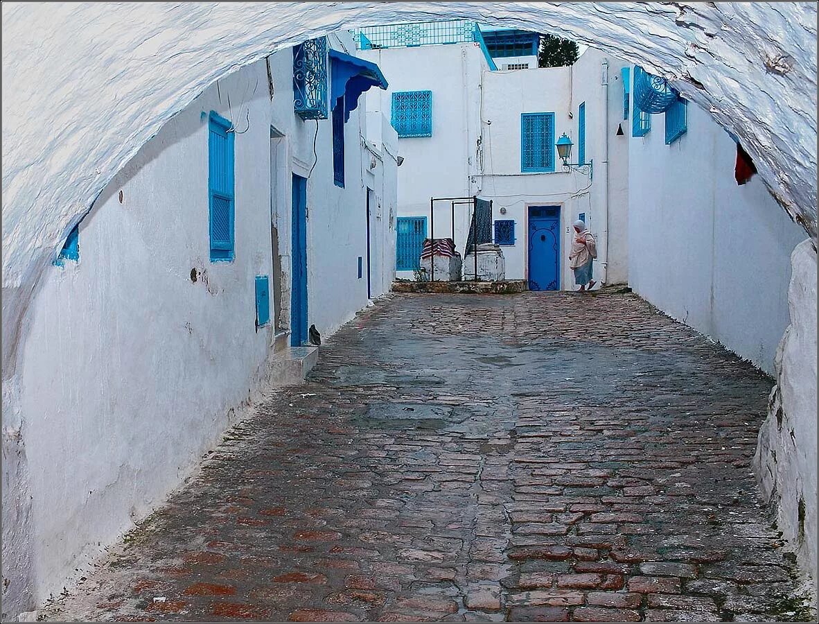 Марокко голубые дворы. Тунис дворик синий. Тунис голубые дворы. Голубой двор.