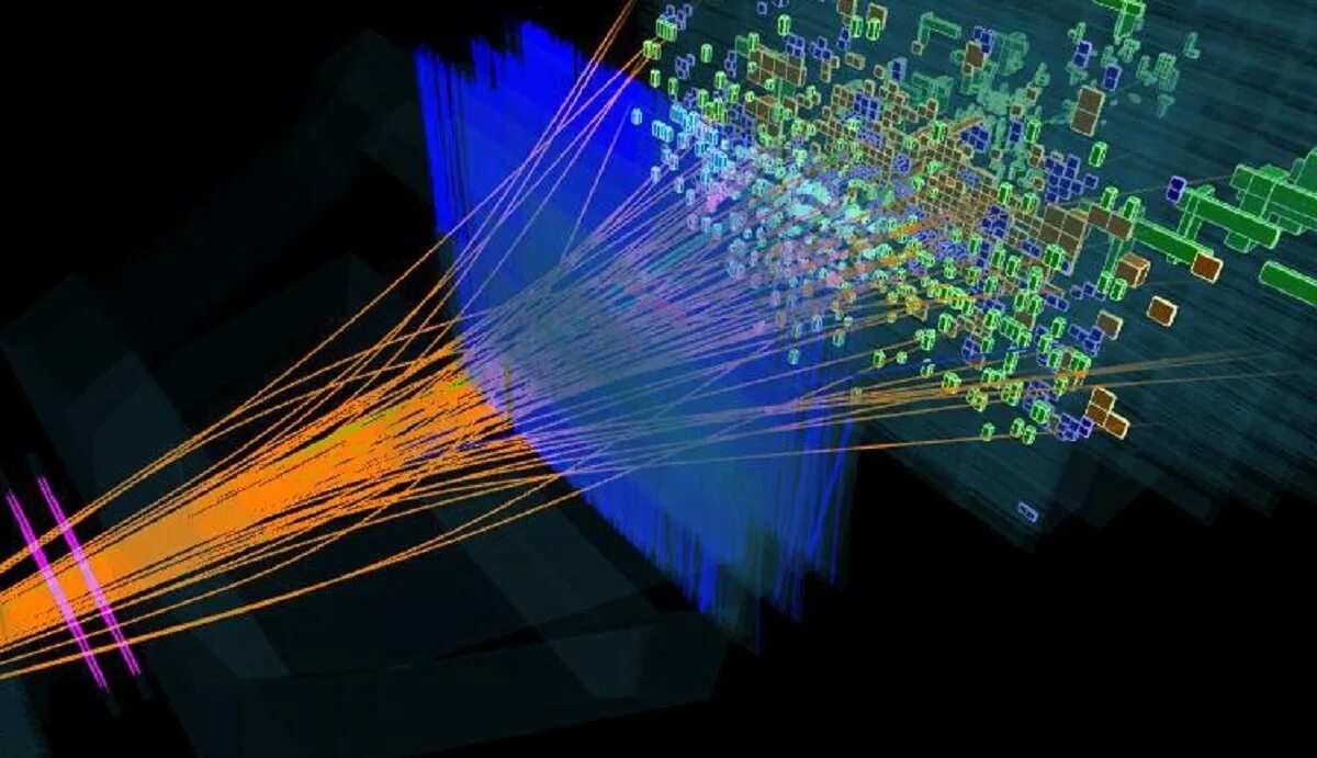 Частицы энергии в воздухе. Большой адронный коллайдер Бозон Хиггса. Бозон Хиггса частица Бога. Столкновение элементарных частиц. Сталкивание частиц в коллайдере.