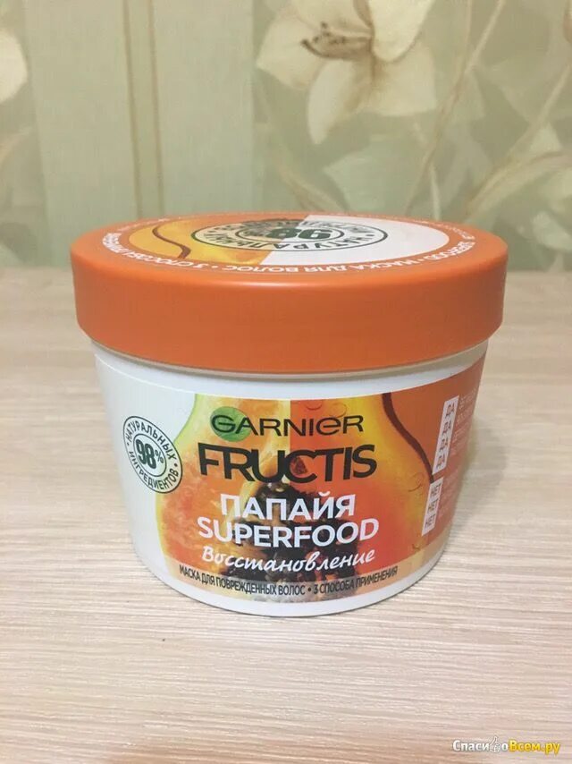 Маска для волос гарньер Фруктис папайя. Маска Фруктис папайя. Garnier Fructis Superfood маска 3 в 1 ("Фруктис суперфуд папайя. Маска для волос Фруктис папайя. Маска фруктис банан