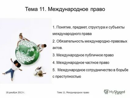 Международное право 9 класс