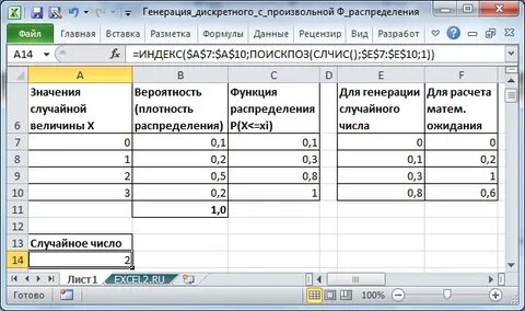 Как в эксель сделать рандомные числа