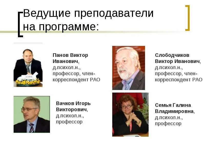 Психология управления программа. Вачков игорь викторович. программа профессор. панов виктор иванович доктор психологических наук. галина семья профессор.