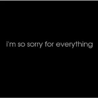 Everything i do it sorry