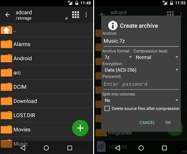 Как открыть 7z файл на андроид. Архиватор android. как распаковать файл zip на андроид. storageemulated0.