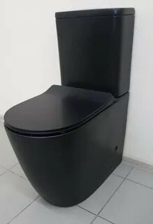 Черный матовый унитаз напольный