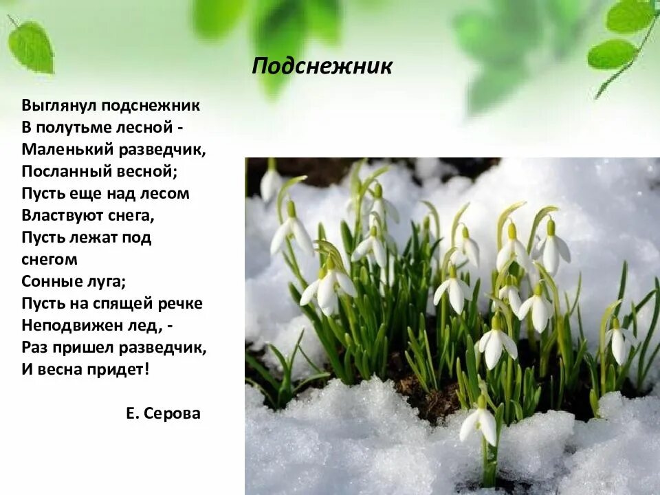 Весенний строчки
