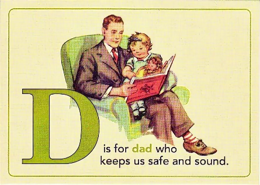 Keeps us safe. Fathers Day Vintage. My dad Card.