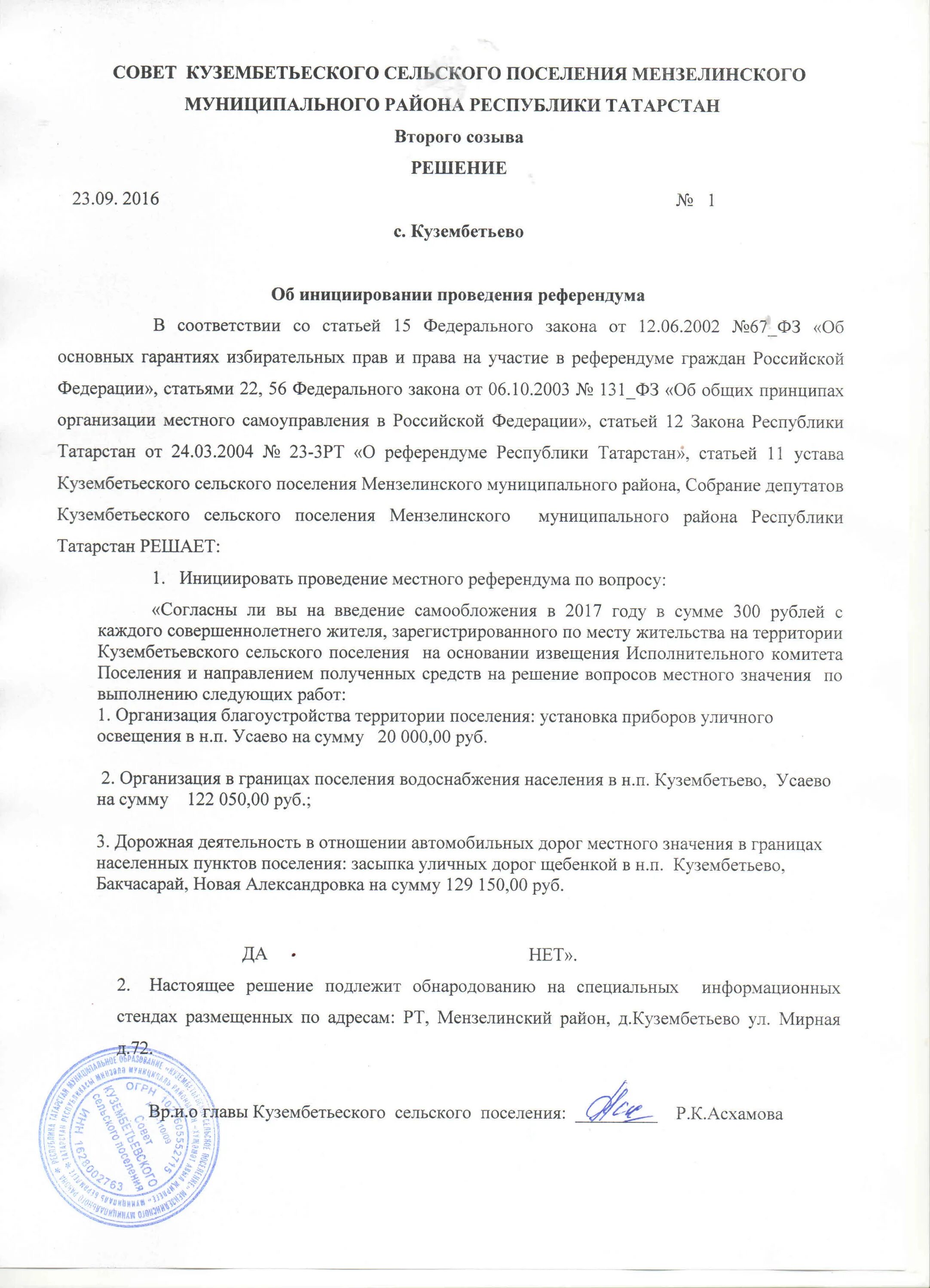 Проект решения собрания депутатов ПРОЕКТ Депутатской группы "Помощник депутата