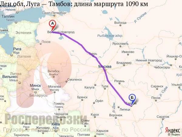 От липецка до брянска сколько км