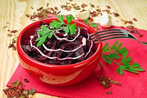 Салат из свеклы без чеснока