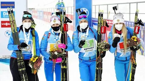 Команда женского биатлона