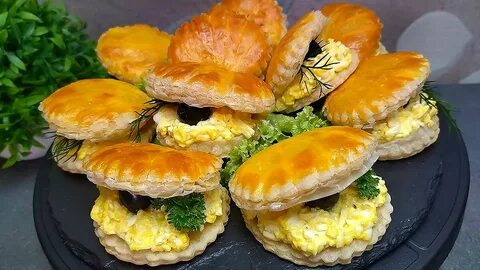 Ракушки из слоеного