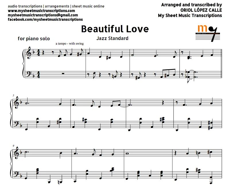 Джаз любимая текст. Beautiful Love джазовый стандарт. Beautiful Love Jazz Standard Ноты. Beautiful Love Ноты джазового стандарта. Love Jazz Ноты.