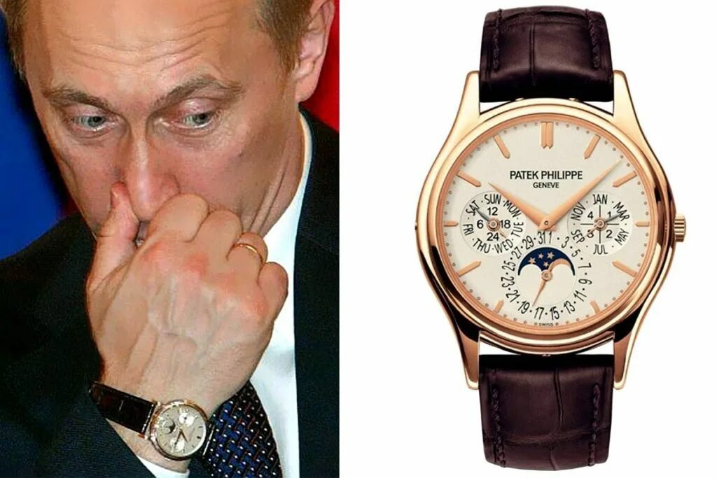 Сколько стоит президентский. Часы Путина Patek Philippe. Blancpain часы Путина.