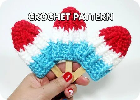 PDF Crochet Pattern Rocket Pop Brooch/Hair Clip image 1.