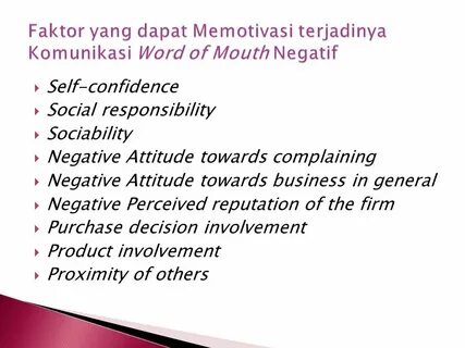 Negative attitude
