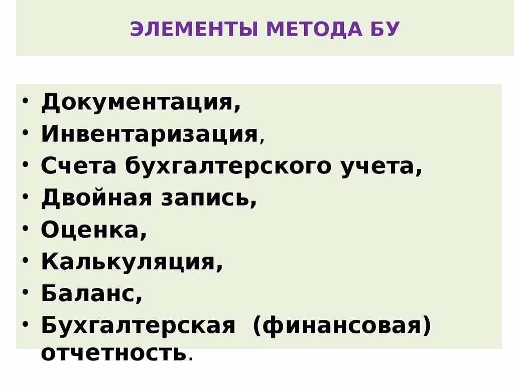 Составляющий элемент метода. Инвентаризация и документирование, оценка и калькулирование это. Методы бу. Элементы метода Kai.