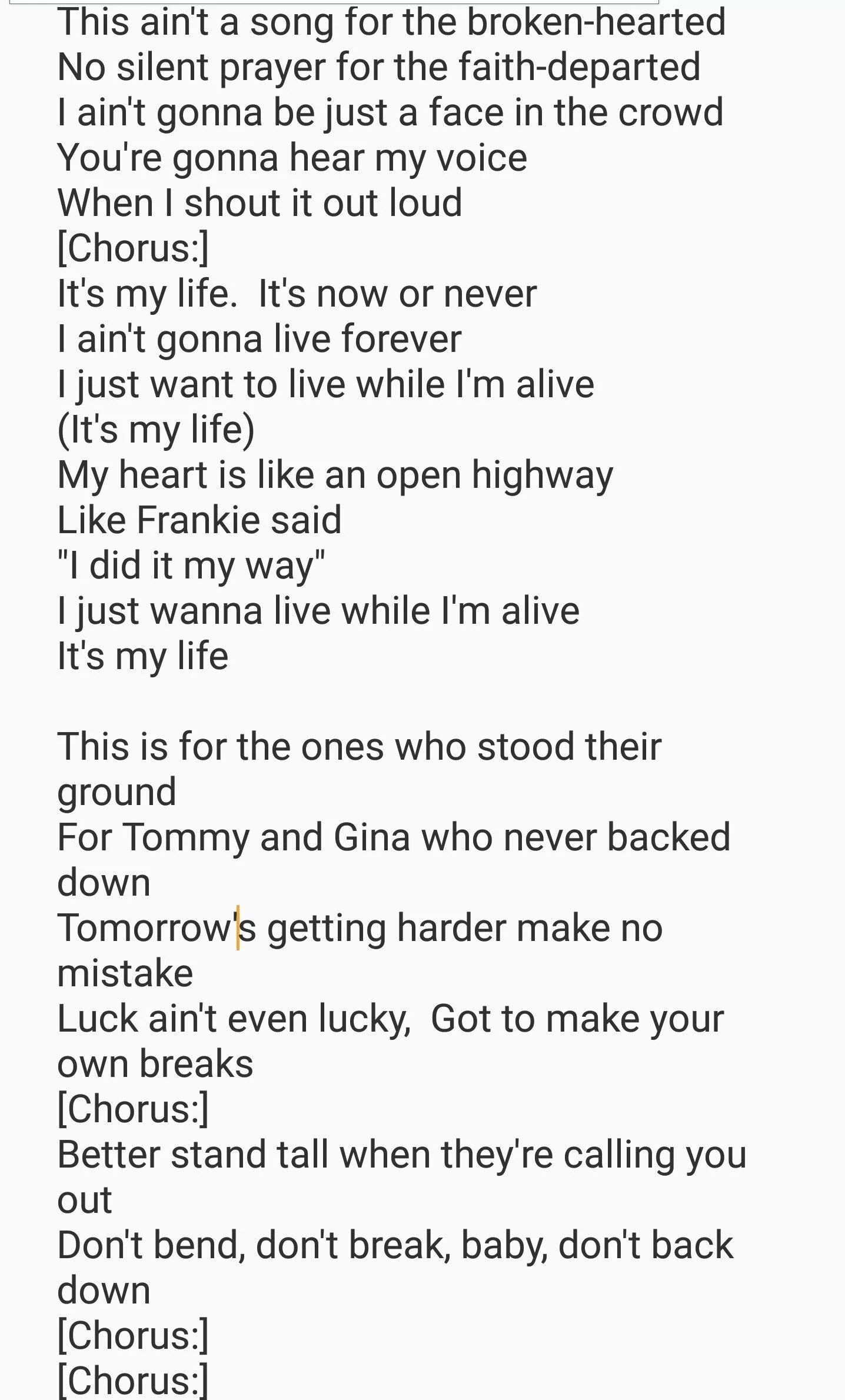 Слова май лайф. It s my Life текст. Бон Джови ИТС май лайф текст. Текст песни it's my Life. ИТС май лайф песня слова.