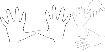 детская ладошка шаблон