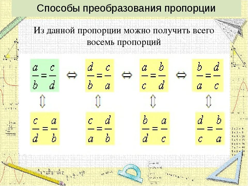 Пропорции 6 класс математика. Преобразование пропорций. Свойства и преобразование пропорций. Математика тема пропорции. Используете основное свойство пропорции