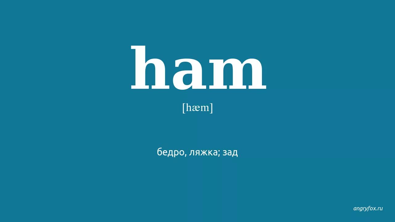Ham перевод с английского