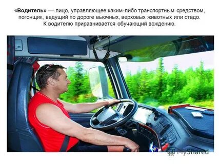 Что означает термин водителя