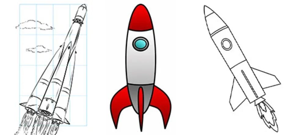 Как можно нарисовать ракету