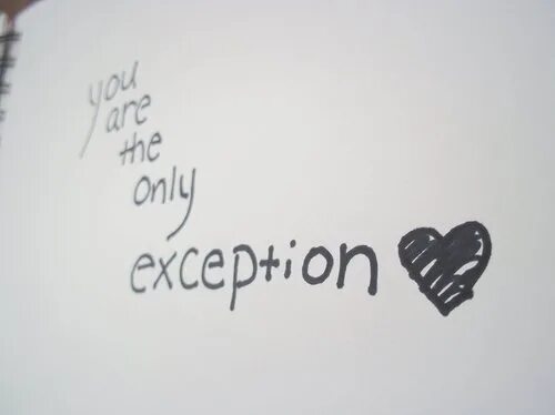 The only exception to this. Параморе you are the only.