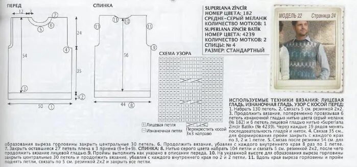 Модели и схемы вязания мужских жилетов СТИЛЬНЫЕ МУЖСКИЕ ЖИЛЕТЫ: фотография в альбоме СХЕМЫ (спицы) Страна Мам