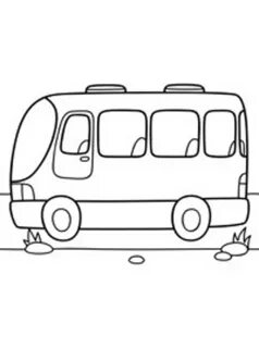 Раскраска автобус для детей 3 4 лет