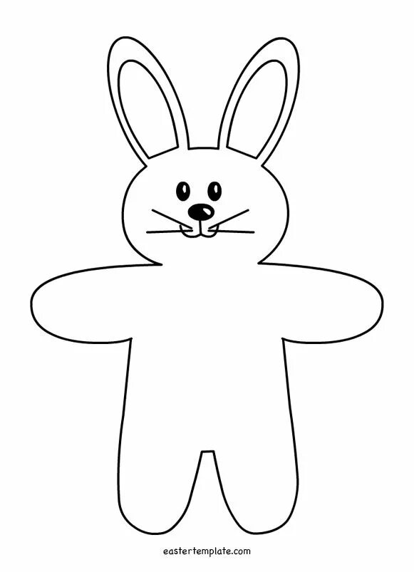 Шаблон зайца для вырезания из бумаги Idee pasquali, Idee, Animali da fattoria