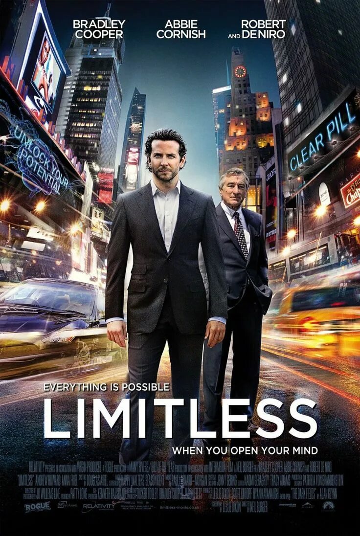 Limit less. Области тьмы Limitless (2011). Брэдли Купер НЗТ.