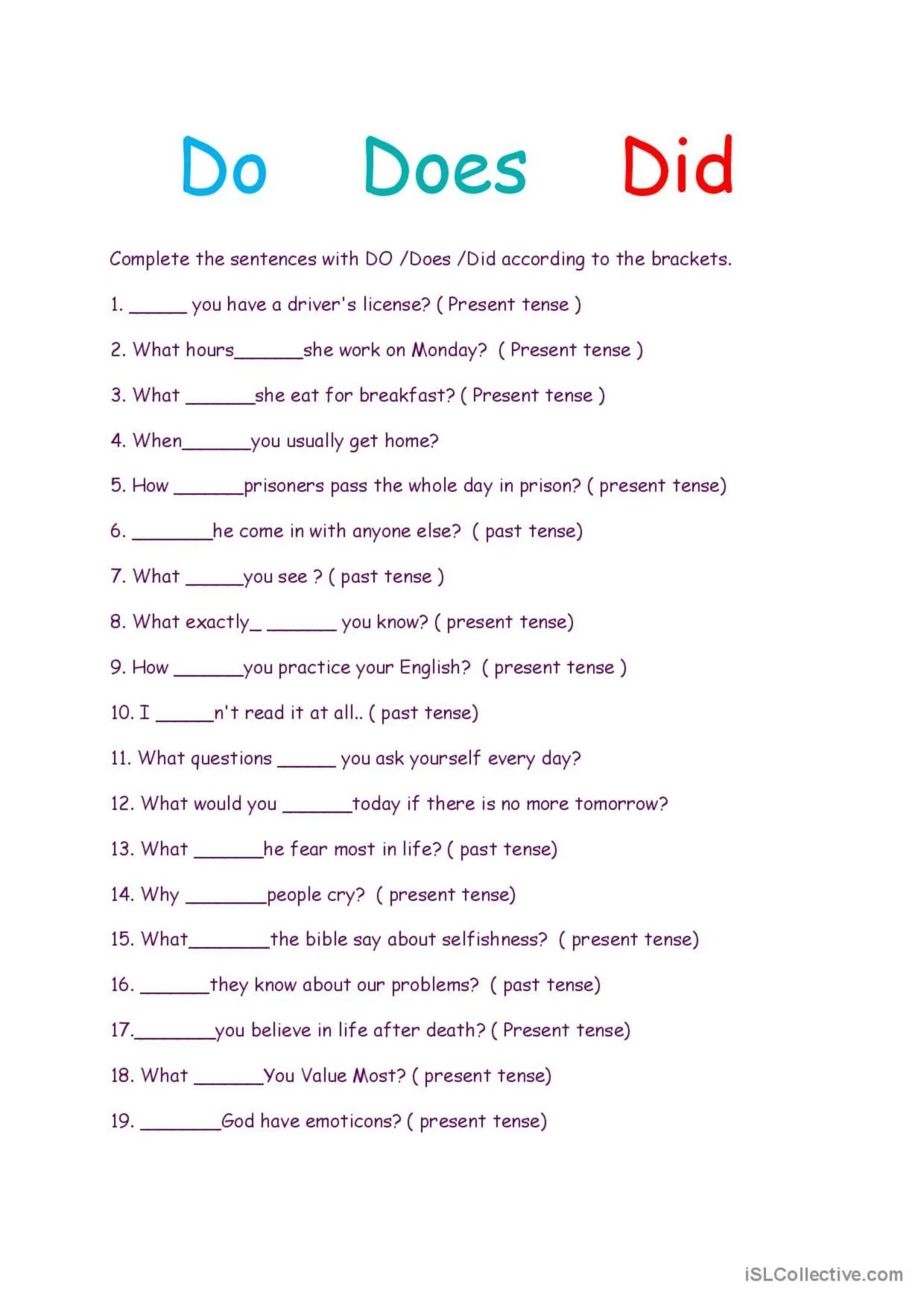 Questions with like