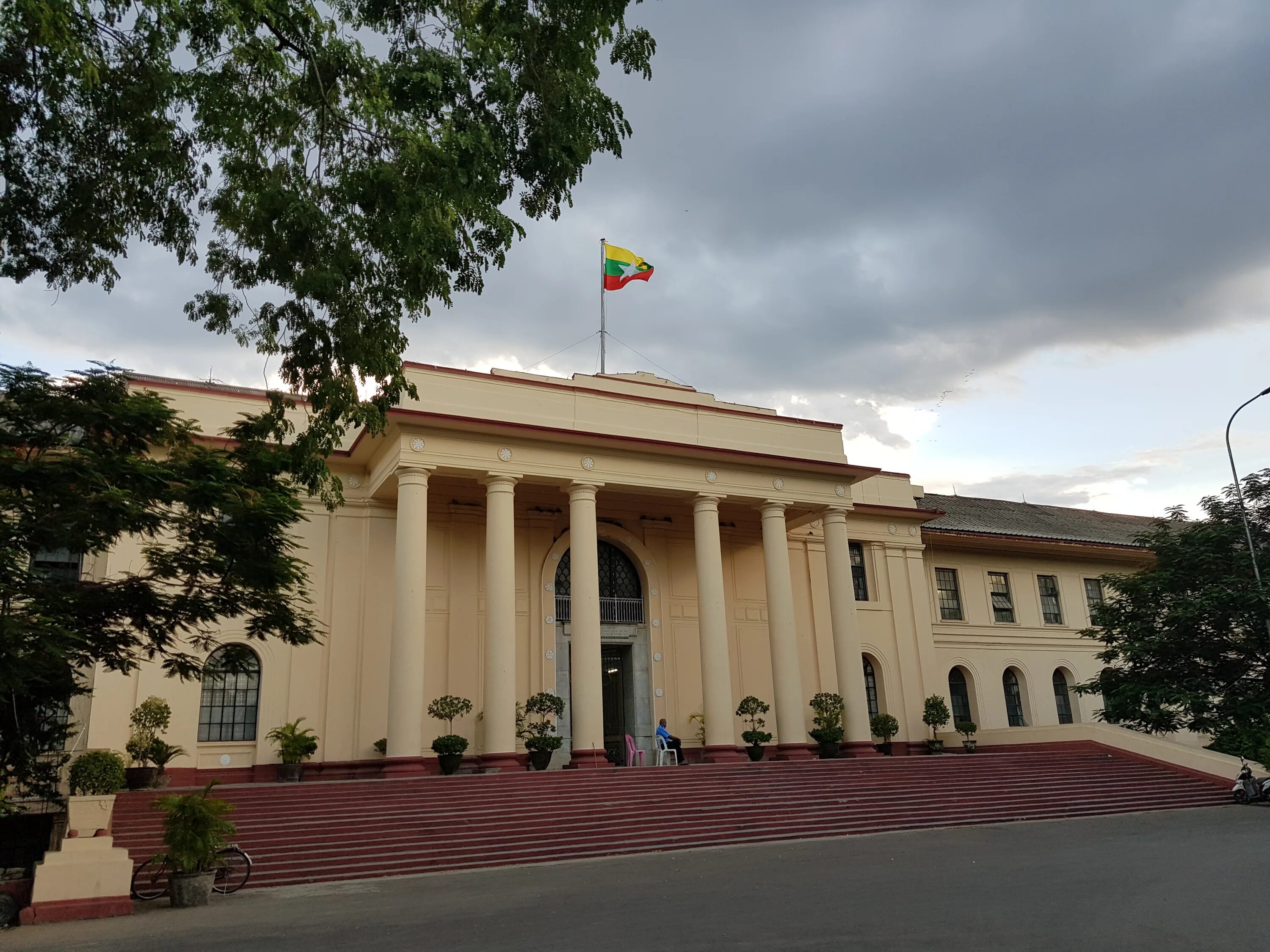 Main university. Mandalay University. YSU main building.