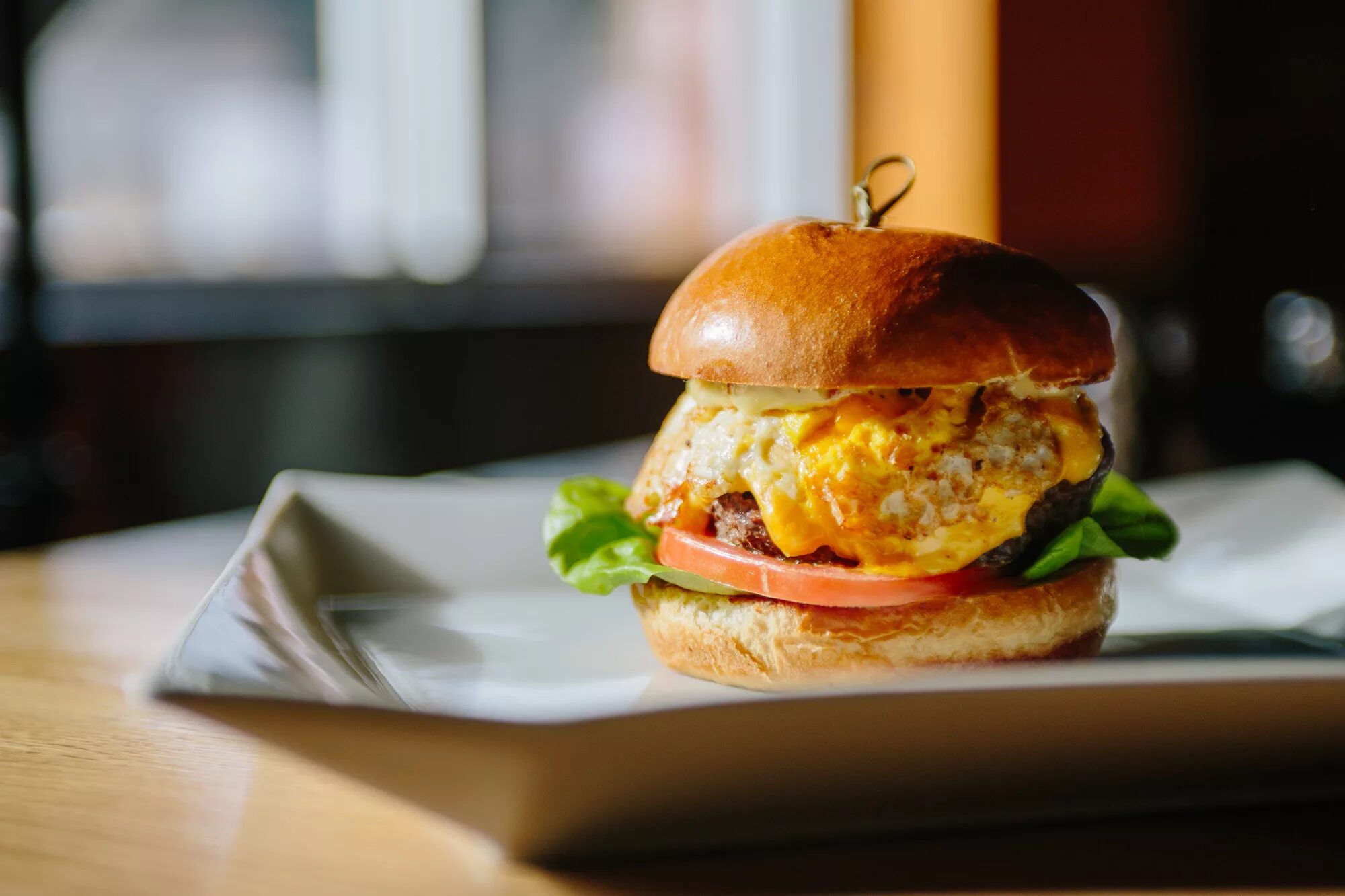 Eggs burger