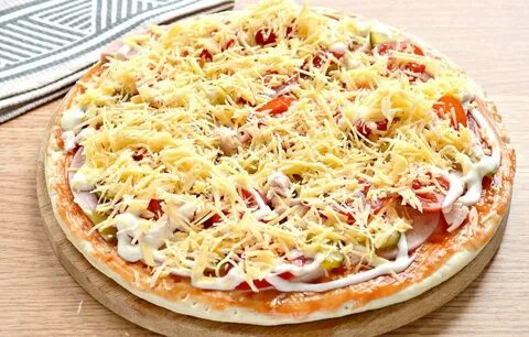Рецепт пиццы курица с сыром